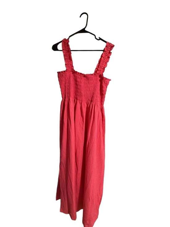 Calvin Klein Dresses & Skirts - Calvin Klein Women's Coral Smocked Bodice Midi Dress with Ruffle Straps Size 10